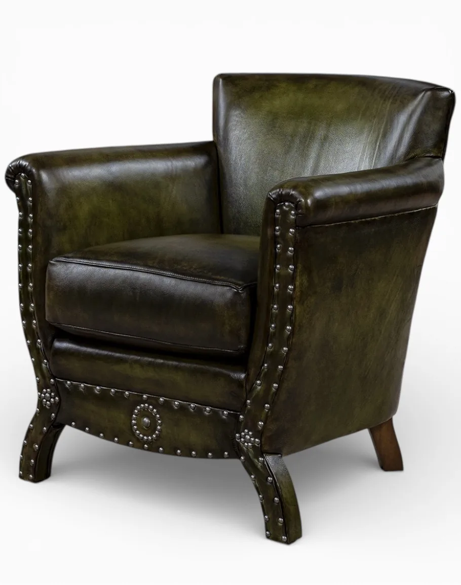 Remington Olive Leather Chair